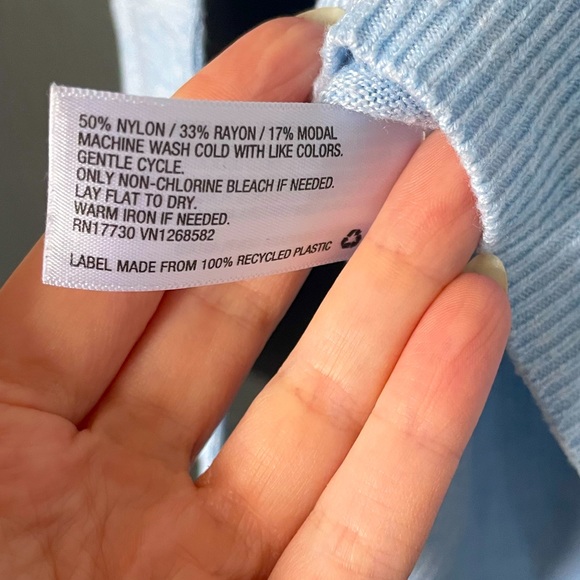 2/$30 - A New Day Blue Knit V-Neck Sweater - Size Small - Picture 2 of 4